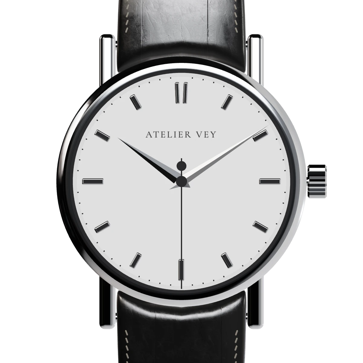 Atelier Vey Calibre 84, first series, silver, grained dial, stainless steel case