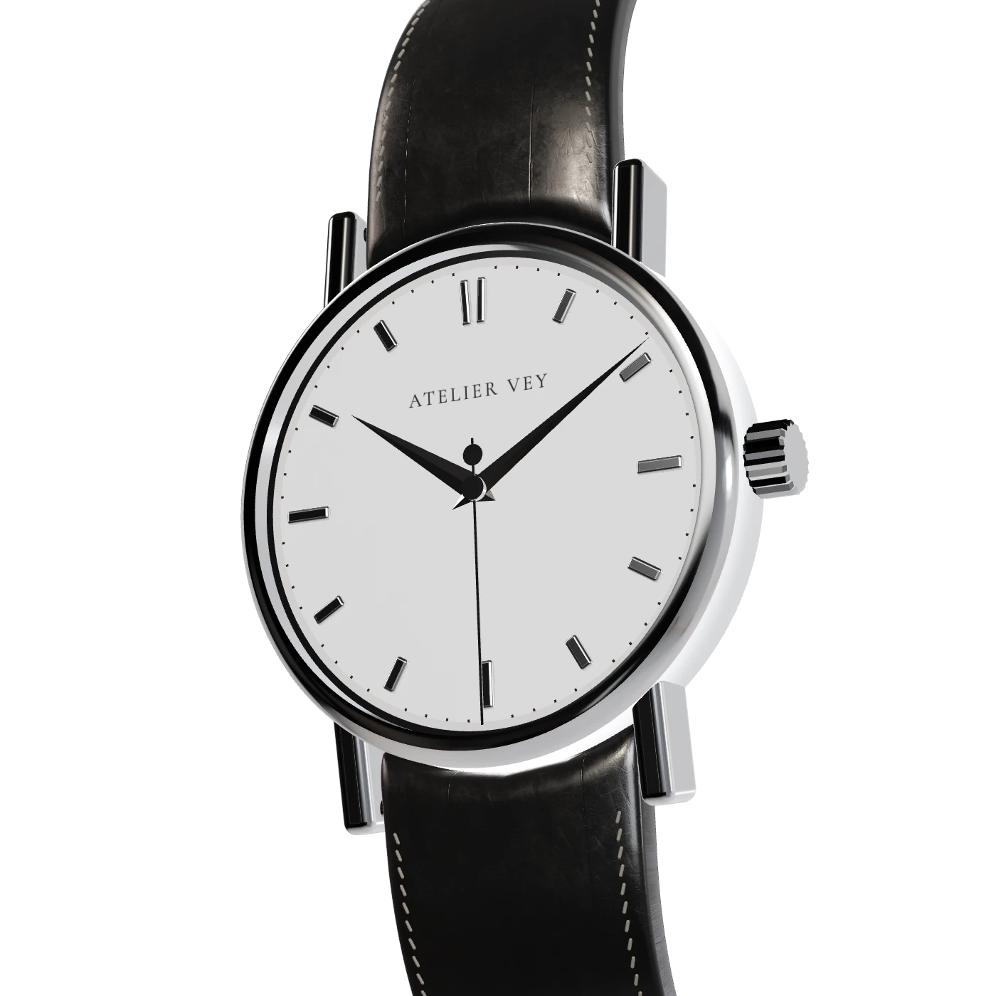 Atelier Vey Calibre 84, first series, silver, grained dial, stainless steel case