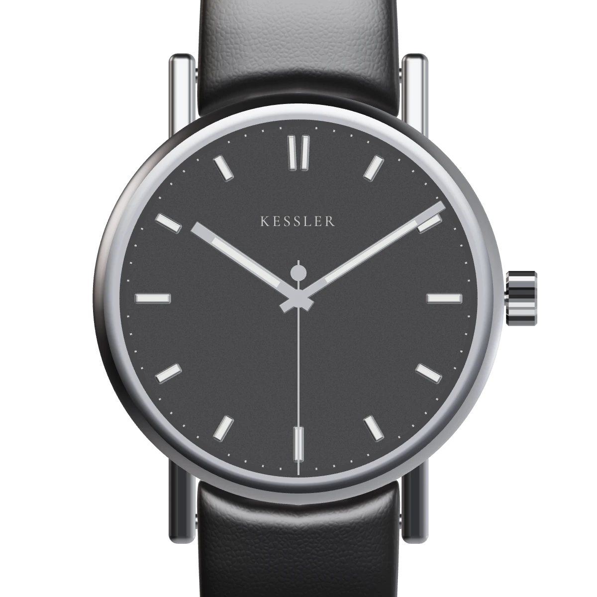 Kessler Uhrwerk Flieger 40, matte black dial, grade 5 titanium, bead-blasted case