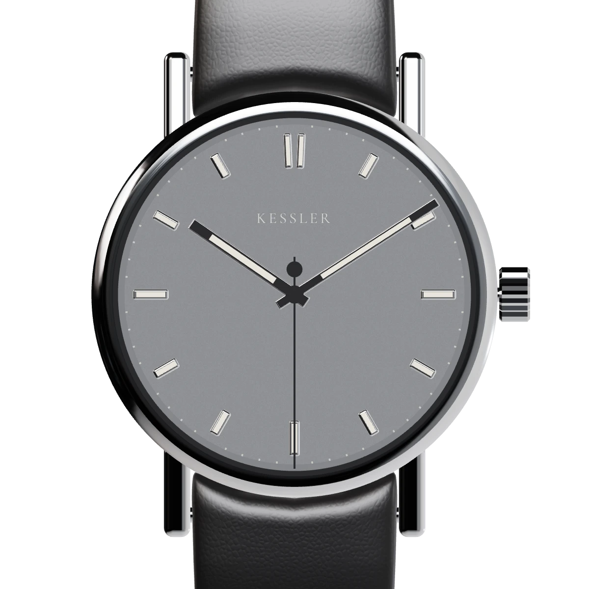Kessler Uhrwerk Nordsee, grey, grained dial, stainless steel case